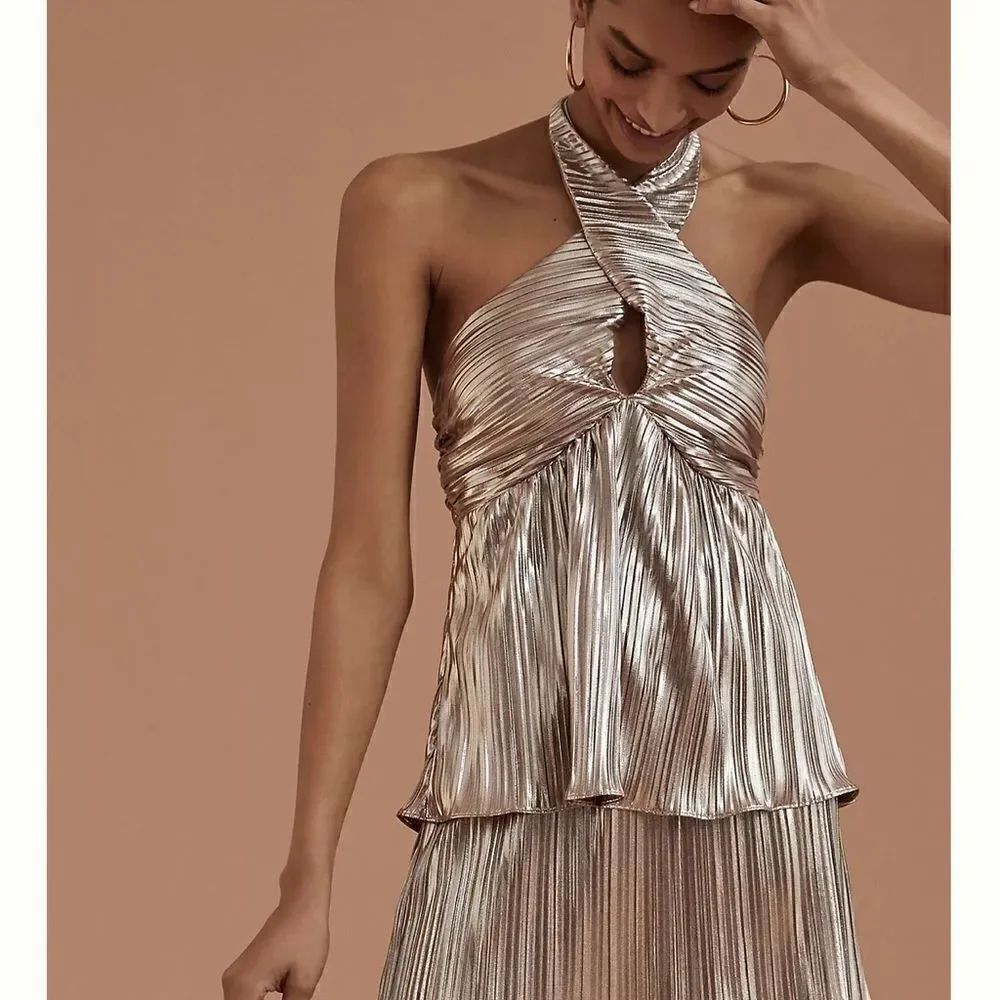 Anthropologie Monte Shimmer V-Neck Tank